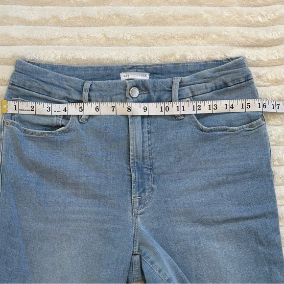 GOOD AMERICAN Straight Leg Jeans Light Wash Organic Cotton Size 10 30 - Picture 8 of 12